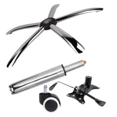 Set placuta balans metalica 25 x 15 cm, baza 60 cm, rolă universală cauciuc si cilindru piston, gaz,