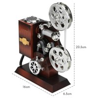 Cutie muzicala retro tip proiector de film, 20x6x16 plastic, maro