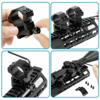 Inele de montura pentru lunete airsoft , 22 mm, metalice, negre