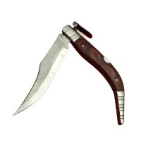 Set doua bricege de vanatoare cricket, lamă oțel inoxidabil, maro, 50 cm