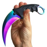 Set Cutit Briceag Karambit CS:GO, Black,negru, plus teaca si snur + Cutit Briceag Karambit CS:GO, mu
