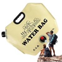 Sac de apa pliabil 8L, pentru camping si calatorii, bej