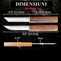 Set doua cutite japoneze fixed blade, maner lemn, 24 cm, camping, vanatoare