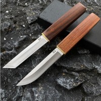 Set doua cutite japoneze fixed blade, maner lemn, 24 cm, camping, vanatoare