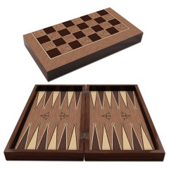 Cutie de table, MDF, rezistenta la zgarieturi, inchidere magnetica, 25 x 49 x 6 cm, maro/bej