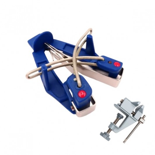 Dispozitiv Ascutit Cutite Sharp Easy si Mini Menghina din Fonta, prindere de masa, set 2 in 1, Albas