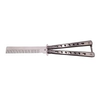 Set Briceag fluture  si sase cutite de aruncat, Black Fury, otel inoxidabil, teaca inclusa