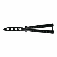 Set Briceag fluture si sase cutite de aruncat, otel inoxidabil, negru