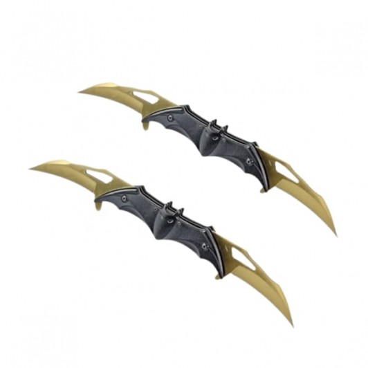 Set doua bricege cu doua taisuri, auriu, 32 cm