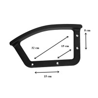 Set doua manere scaun birou standard, negru, 32 cm