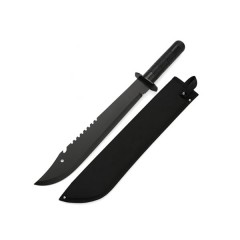 Sabie de vanatoare, Ninja Blade, maner metal, 50 cm, negru, teaca inclusa