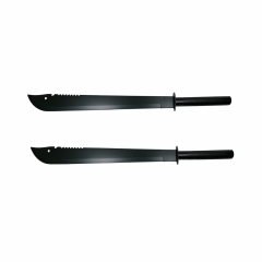 Set doua sabii vanatoare, Ninja Blade, maner metal, 50 cm, negru, teaca inclusa