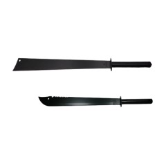 Set doua sabii vanatoare, maner metal, 81 cm/50 cm, negru, teaca inclusa