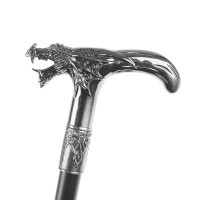 Baston pentru mers, Dragon Stance, metalic, 90 cm, negru