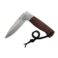 Cutit de vanatoare pliabil, maner lemn, 28 cm, maro Cutit de vanatoare pliabil, maner lemn, 28 cm, maro