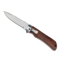Cutit automat cu arc, otel inoxidabil, 21 cm, maro Cutit automat cu arc, otel inoxidabil, 21 cm, maro