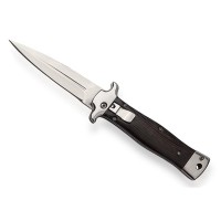 Cutit automat cu arc, otel inoxidabil, 21 cm, negru Cutit automat cu arc, otel inoxidabil, 21 cm, negru