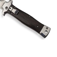 Cutit automat cu arc, otel inoxidabil, 21 cm, negru Cutit automat cu arc, otel inoxidabil, 21 cm, negru