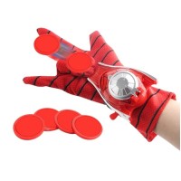 Mănușă Spiderman cu lansator de discuri pentru copii, rosu Mănușă Spiderman cu lansator de discuri pentru copii, rosu