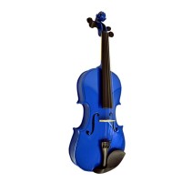 Set vioara clasica si arcus 1/8 suplimentar, marime 4/4, lemn, albastra, toc din material