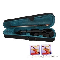 Set vioară clasică din lemn pentru copii 1/8 si doua seturi corzi, 43 cm, finisaj lucios neg Set vioară clasică din lemn pentru copii 1/8 si doua seturi corzi, 43 cm, finisaj lucios neg