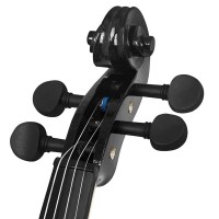 Set vioară clasică din lemn pentru copii 1/8 si arcus 1/8, 43 cm, finisaj lucios negru