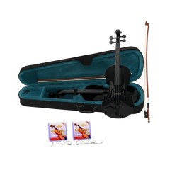 Set vioară clasică din lemn pentru copii 1/8, doua seturi corzi si arcus 1/8, 43 cm, finisaj Set vioară clasică din lemn pentru copii 1/8, doua seturi corzi si arcus 1/8, 43 cm, finisaj