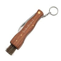 Briceag pentru ciuperci, otel inoxidabil, cu perie, maner din lemn, 21 cm, maro Briceag pentru ciuperci, otel inoxidabil, cu perie, maner din lemn, 21 cm, maro