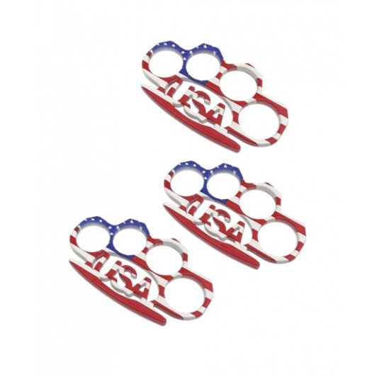 Set trei rozete, American Flag, 11 cm, multicolor