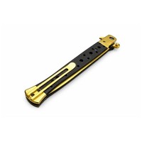 Briceag tip Stiletto, deschidere manuala, lungime 33 cm, lama metalica, auriu