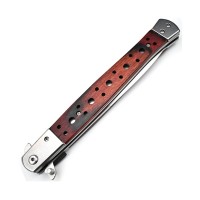Briceag tip Stiletto, deschidere manuala, lungime 33 cm, lama metalica, maro, lemn