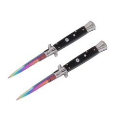 Set doua bricege cu arc, DEPOX®, design italian clasic, husă inclusă, 22 cm, multicolor Set doua bricege cu arc, DEPOX®, design italian clasic, husă inclusă, 22 cm, multicolor