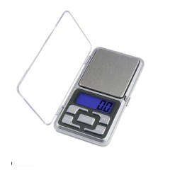 Cantar digital de buzunar DEPOX®, afisaj LCD, protectie plastic, 12 cm, 200g maxim, argintiu