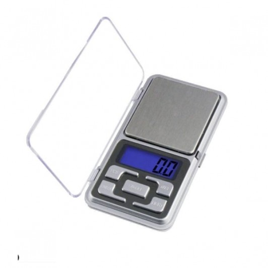 Cantar digital de buzunar DEPOX®, afisaj LCD, protectie plastic, 12 cm, 200g maxim, argintiu