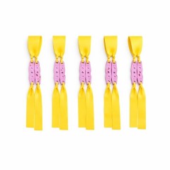 Set 5 benzi de schimb pentru praștie,  , cauciuc plat premium, galben,0.5 mm