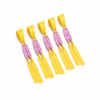 Set 5 benzi de schimb pentru praștie,  cauciuc plat premium, galben,0.5 mm