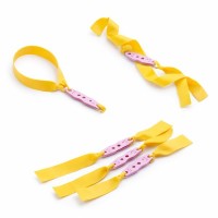 Set 5 benzi de schimb pentru praștie,  cauciuc plat premium, galben,0.5 mm