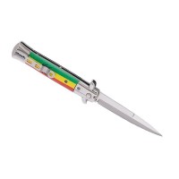 Cuțit pliabil cu arc sicilian,  deschidere automată, 22 cm, multicolor