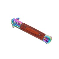 Set doua cutite pliabile cu arc,  oțel inoxidabil 420, deschidere automată, 22 cm