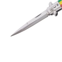 Set doua cutite pliabile cu arc sicilian, deschidere automată, 22 cm, multicolor Set doua cutite pliabile cu arc sicilian, deschidere automată, 22 cm, multicolor
