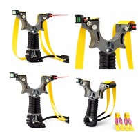 Praștie de precizie din rasina cu laser, 2 elastice de rezervă, 11 cm, negru - Copie