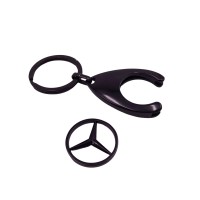 Set de doua brelocuri de chei  , Mercedes, 7.5 cm, metal, negru