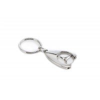 Set de doua brelocuri de chei DEPOX, Mercedes, 7.5 cm, metal, argintiu/negru Set de doua brelocuri de chei DEPOX, Mercedes, 7.5 cm, metal, argintiu/negru