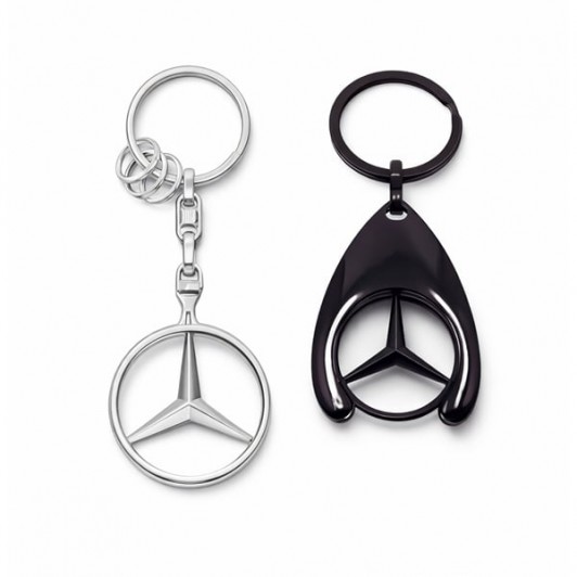 Set de doua brelocuri de chei DEPOX®, editie de colectie, metal, argintiu/negru Set de doua brelocuri de chei DEPOX®, editie de colectie, metal, argintiu/negru