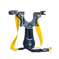 Praștie de precizie din rasina cu laser, 2 elastice de rezervă, 11 cm, negru