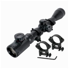 Set Luneta Airsoft si Inele de montura, TRIMEX PRO 3-9x40 EG, Reticul Iluminat, Zoom Variabil 3-9x,