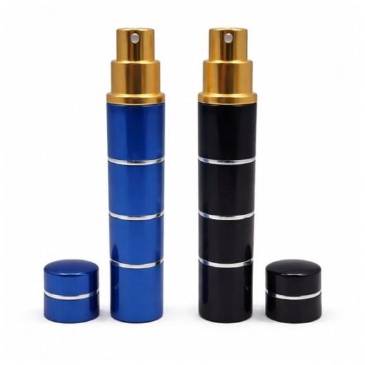 Set doua spray-uri cu piper, dispersant, auto-aparare, 20 ml, negru/albastru