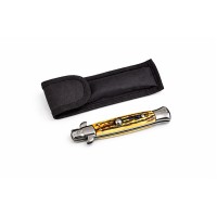 Set doua bricege de vanatoare DEPOX®, otel inoxidabil, 22.5 cm, galben/maro, husa inclusa