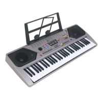 Orga electronica si stativ, intrare USB, mini-microfon, suport partitura inclus, argintiu Orga electronica si stativ, intrare USB, mini-microfon, suport partitura inclus, argintiu