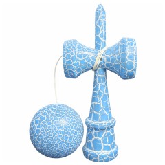 Kendama X Originala, Profesionala, DEPOX®, Cracked, Lemn, 18 cm, Albastru/Alb Kendama X Originala, Profesionala, DEPOX®, Cracked, Lemn, 18 cm, Albastru/Alb